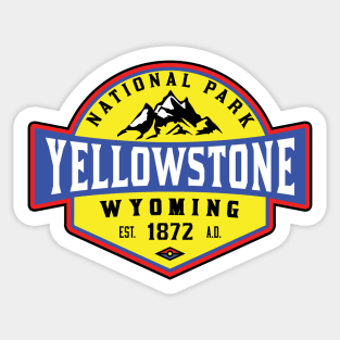 Yellowstone National Park Wyoming Camping Hiking Climbing Sticker
